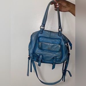Joelle hawkens baby blue bag … some  discoloration… still nice